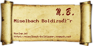 Miselbach Boldizsár névjegykártya